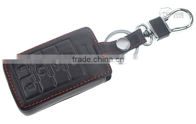 Car Leather Remote Key Cover Case Bag Holder 5 Button Protector Accessories For Cadillac XTS ATSL SLS CTS XTS SRX
