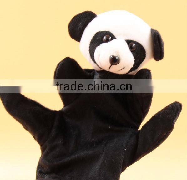 Wholesale hand puppet / soft plush panda hand puppet / Animal Shaped Plush Hand Puppet
