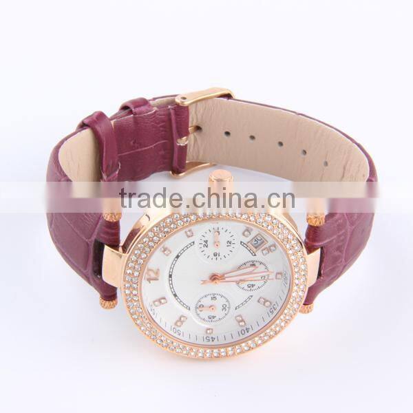 Japan movt large womans bracelet watch