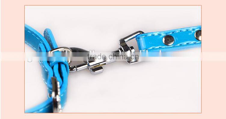 Fashion Diamond Studded Leather Dog Collar With Nice Colour;diamond-studded Leather Dog Collar and leash;dog collars and leashes