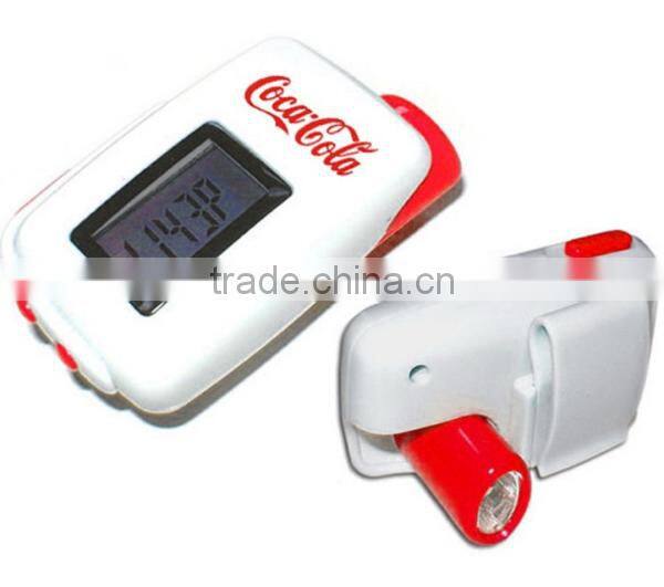 Digital Multifunctional LED Flashlight Calorie Pedometer with Time display