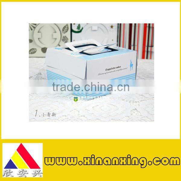 custom made blue paper box for cake
