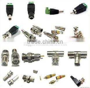 BNC male head turn RG59 connector high quality for cctv camera