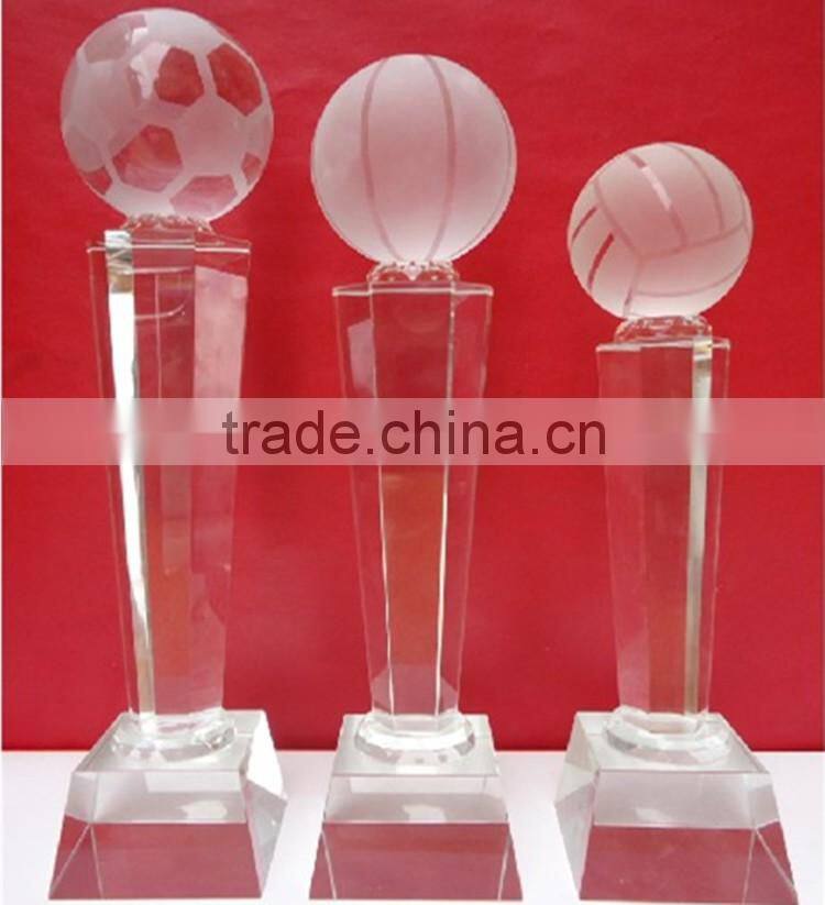2016 crystal glass nba plastic basketball trophy wholesale