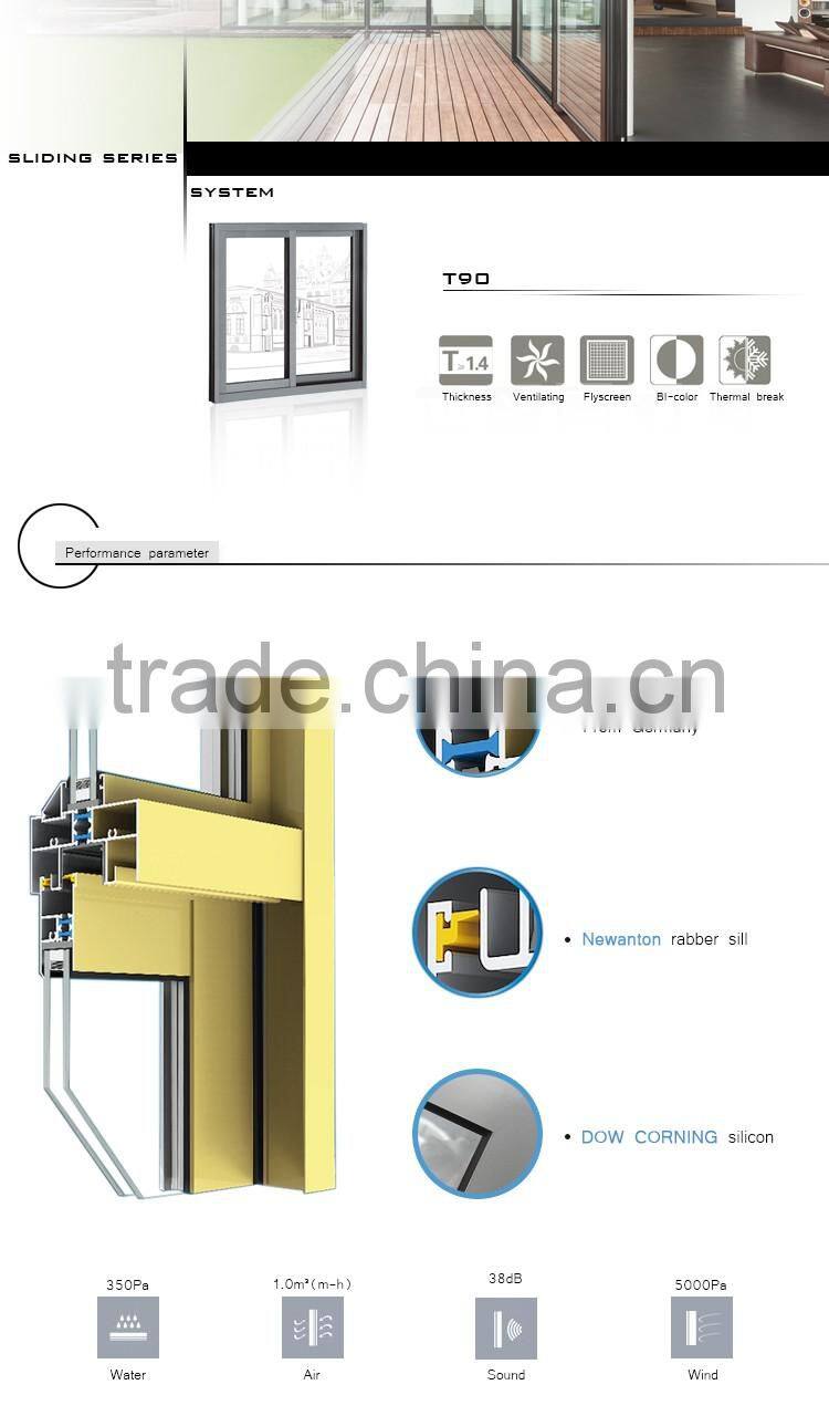 2016 top supplier tansive construction Australia standard aluminium sliding glass reception windows