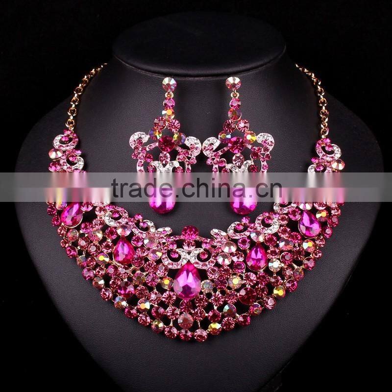 Gorgeous Bridal crystal jewelry set/Crystal Necklaces for Bride/Costume jewelry set for wedding