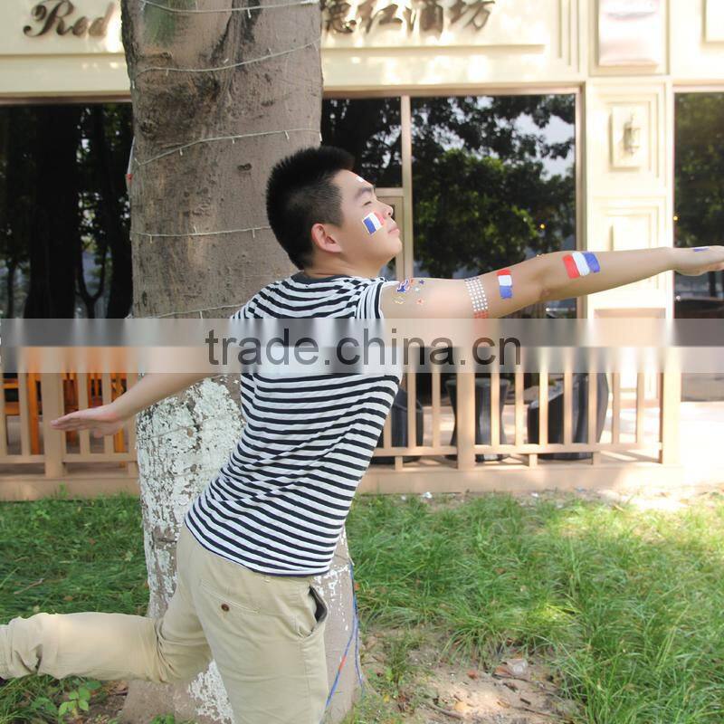 Custom Country Flag Temporary Tattoo Sticker, Sporting Game Small Face American Flag Tattoos