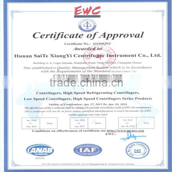 PRP centrifuge with swing rotor