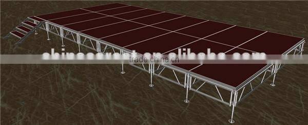 School Portable Indoor Outdoor Folding Stage 1.22*2.44 1.22*1.22