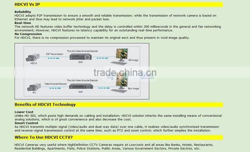 2MP 1080P IR HDCVI CCTV Camera Waterproof/outdoor 20m IR Distance Real-time Transmission 3.6mm Lens CCTV CVI Bullet Camera