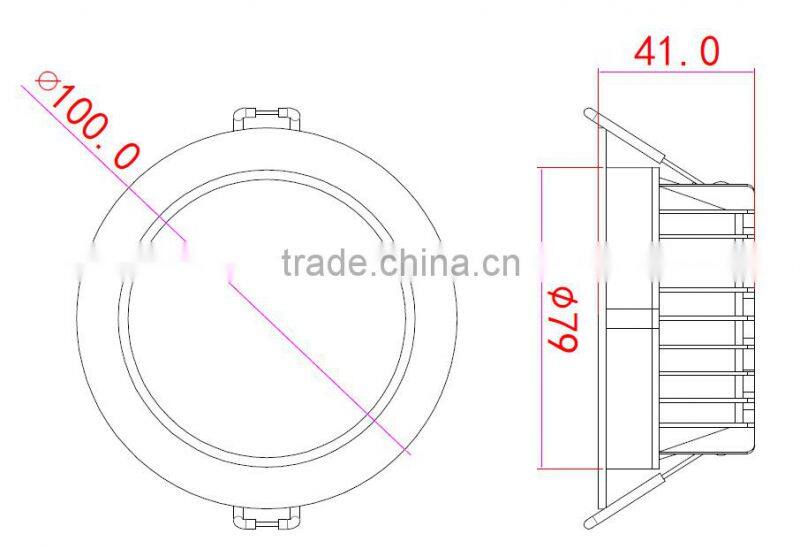 10W LM80 SMD recessed IP44 LED downlight with CE RoHs SAA with Rubycon Capacitor