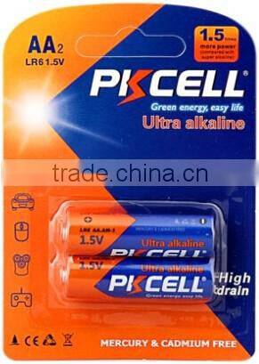 PKCELL 1.5v aa um3 alkaline battery lr6 am3 alkaline battery cell