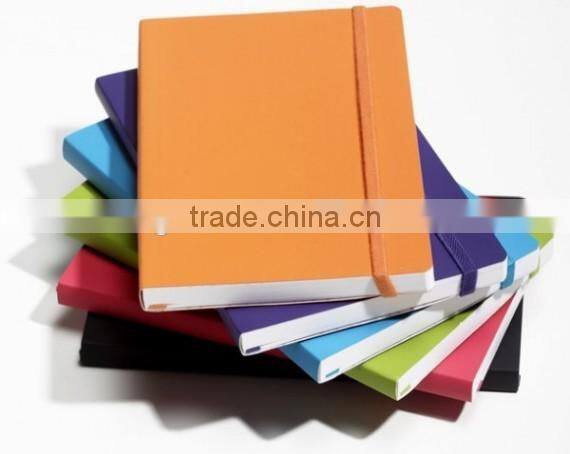 hardcover colorful notebook withl plastic belts, diary