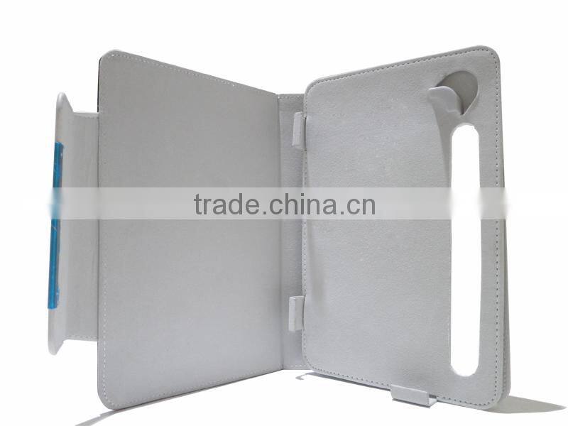 2014 New style hot selling custom stylish universal 360 degree rotation cartoon leather smart case for 7 inch tablet