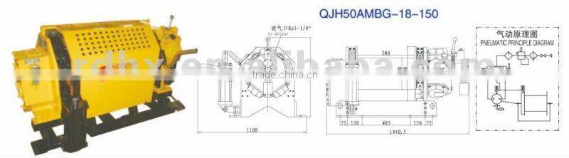 QJH50AMBG-18-150 Piston Air Winch