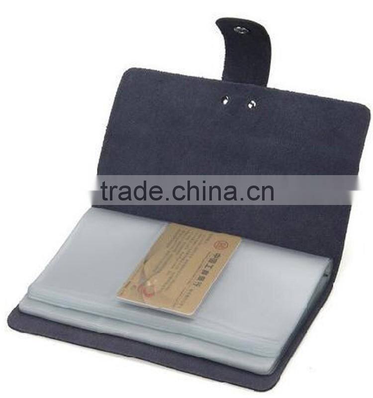 Business fashion waterproof stud closure card leather book OEM order welcome
