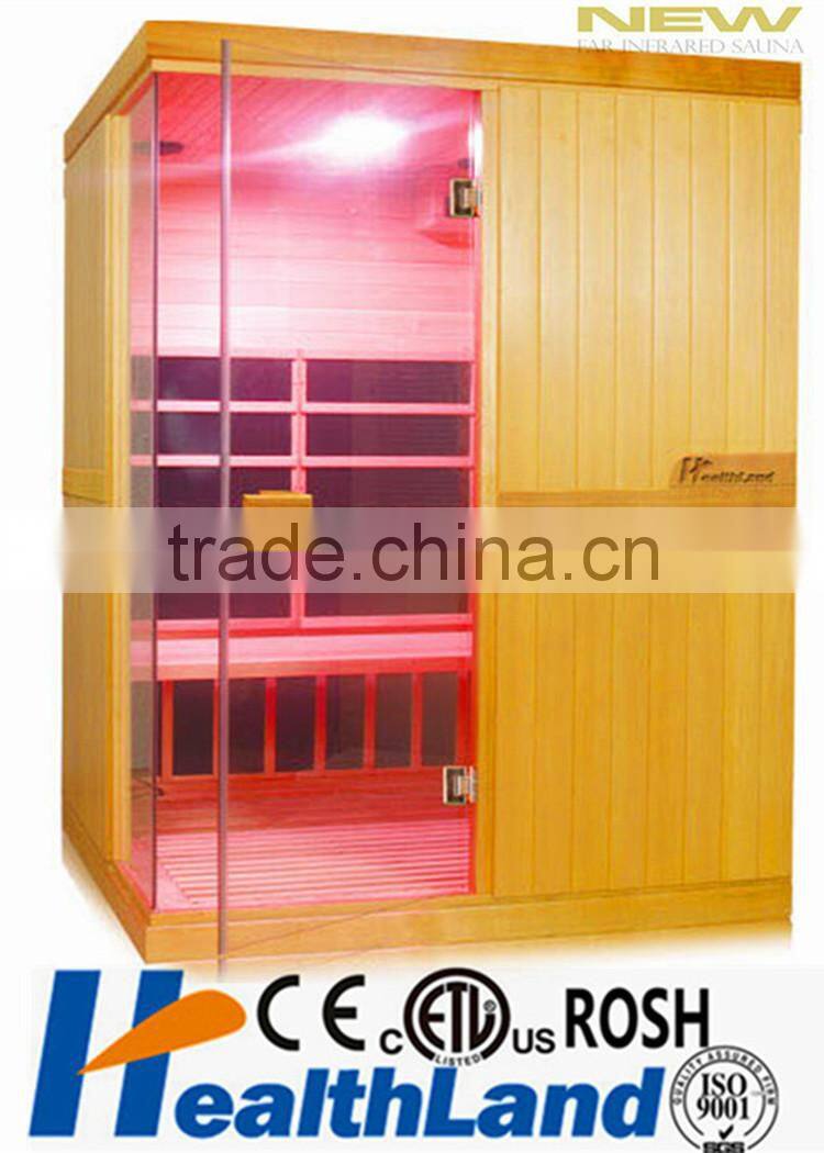 4 person imported hemlock solid wood carbon heatser sauna shower room