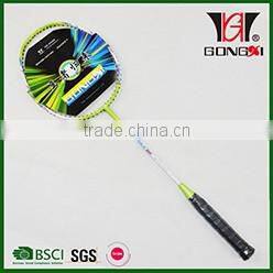 ATTACKER 501 YELLOW OEM steel head racket with badminton stringing/badminton