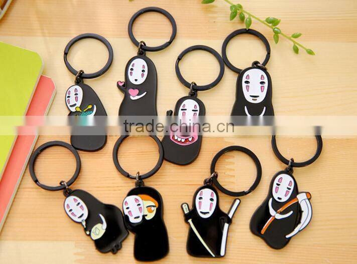 Top quality Korea Japan cartoon figure shaped keychain promotional gifts cheap custom made cartoon characters metal keychain