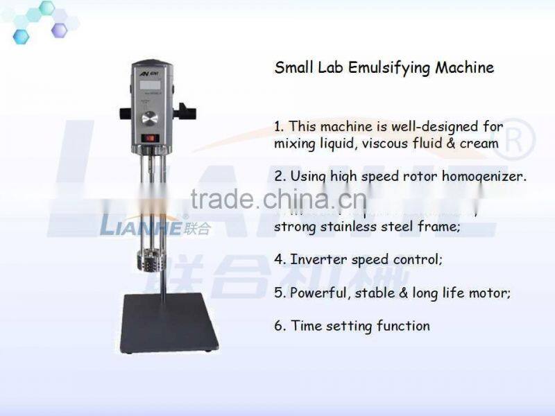 Small Lotion Cosmetic Cream Mixer Lab High Shear Emulsifier