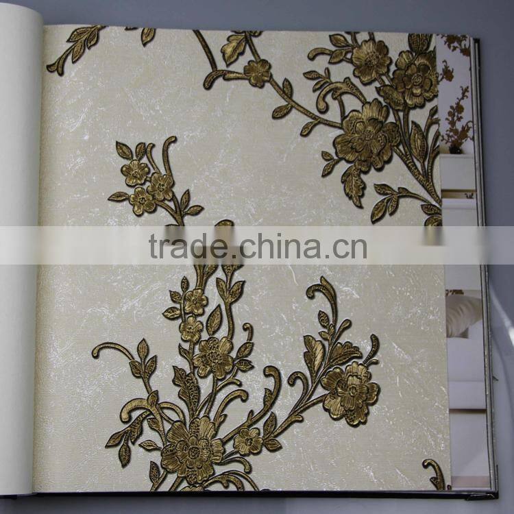 new catalog of 2014 pvc deep embossed wallpaper Italian style Alpha 80501 waterproof soundproof