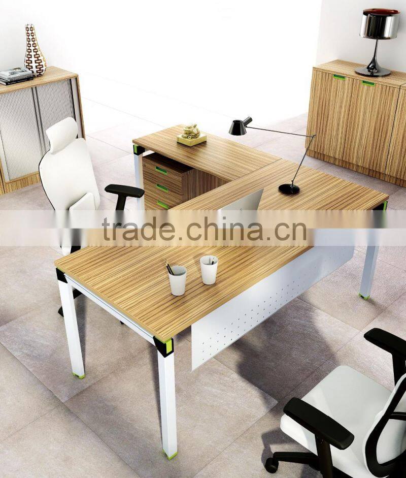 Modern style MFC board office workstation with aluminium alloy frame