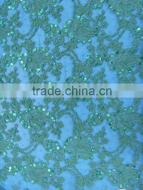 African Georges In Sequin Net Lace Cord Lace Fabric
