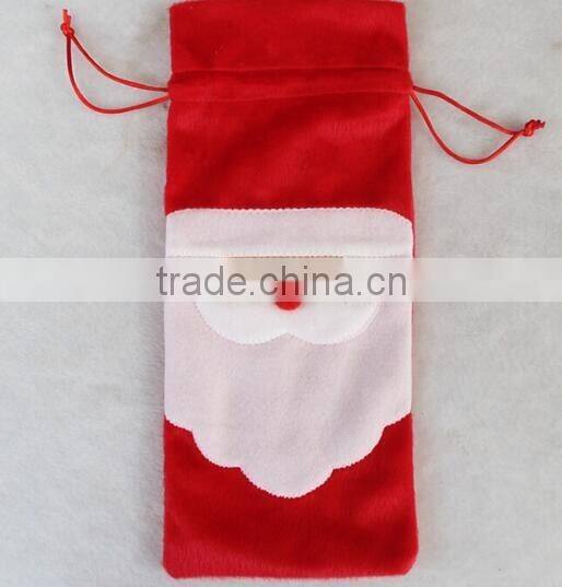 Santa Claus sheath gift sheath CHAMPAGNE sheath ,bottle use ather christmas sheath 13*32cm