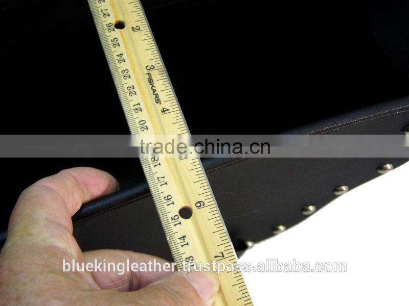 Silver Star black leather studded royal star saddlebags bags