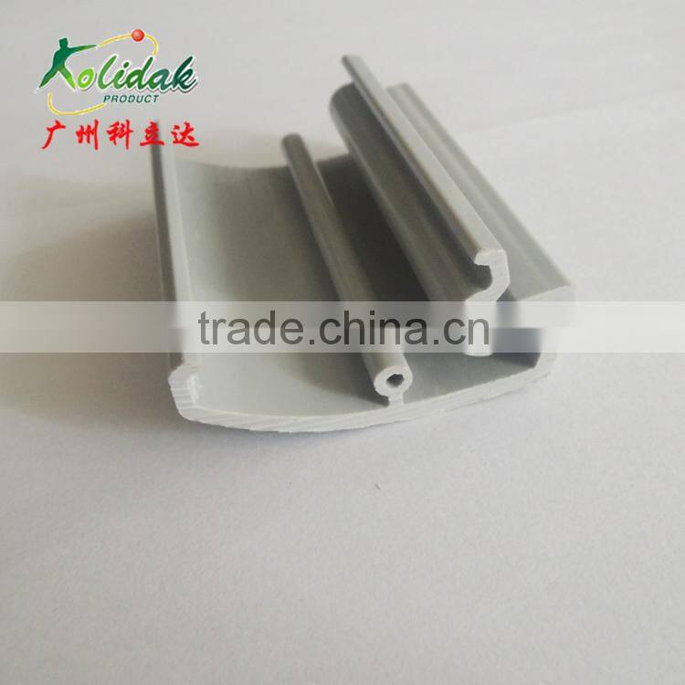 China Custom plastic extrusion gray PVC profile