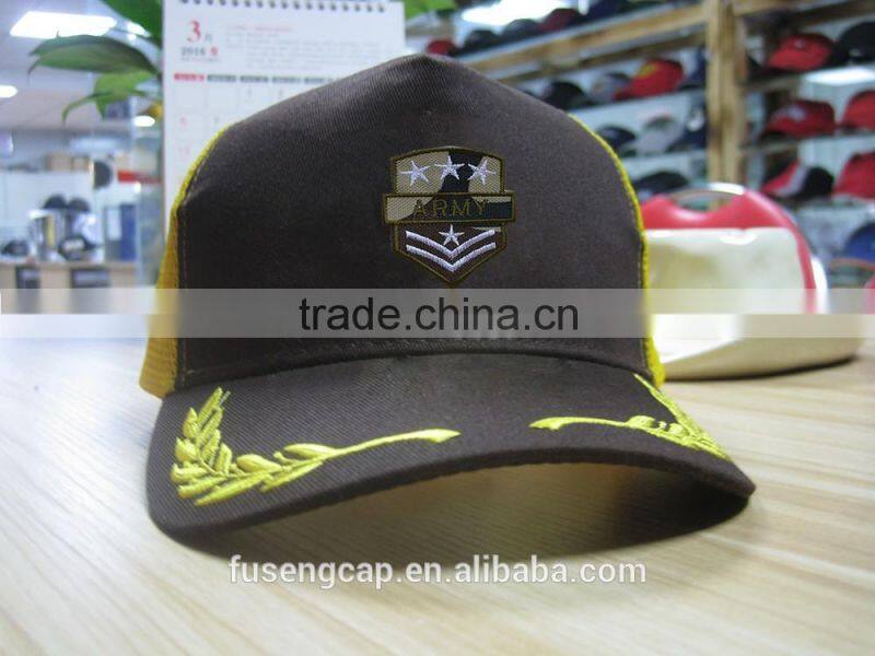 Fashionable 2016 newly design military style mesh cap