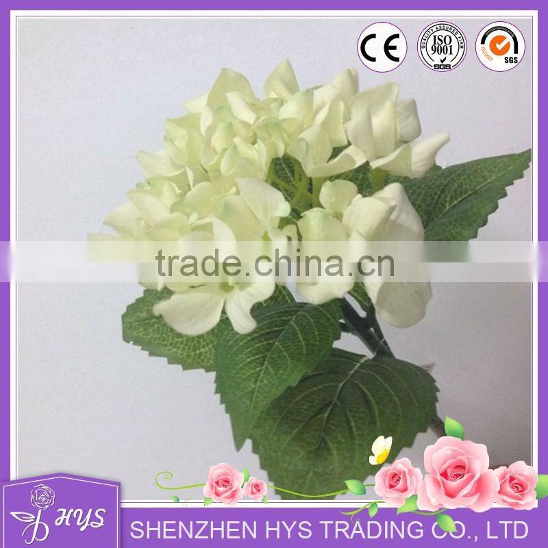 cheap real touch artificial white hydrangea flower