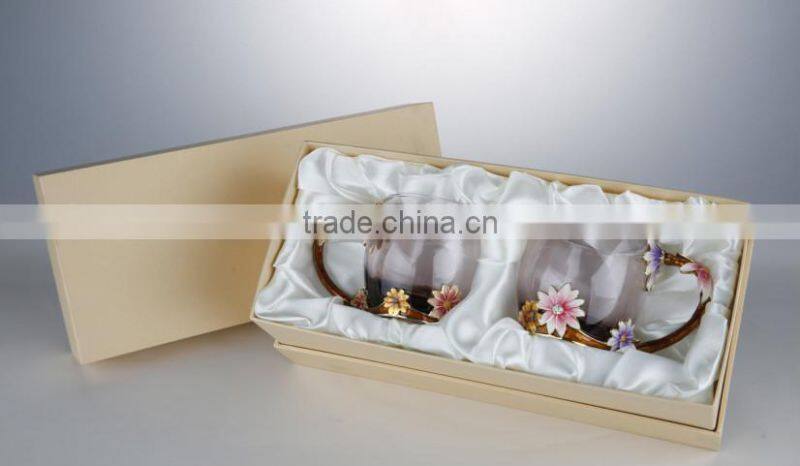 popular daisy design pewter enamel water cup roro brand