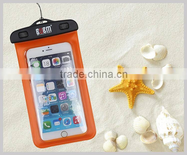BUBM fashion wholesale PVC waterproof dry bag, for iPhone 6S waterproof phone bag with high quality