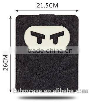 Fashion Black 9.7 inch Wool Felt Tablet Case Cartoon Naruto Bag Tablet Sleeve Tablet Pouch Laptop Bag
