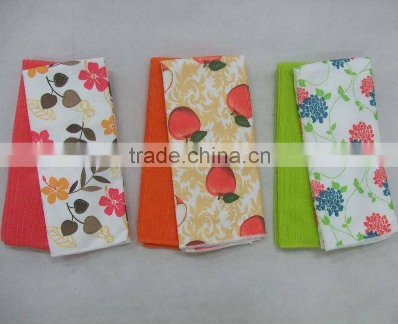 water absorbed plain solid colour transfer printing polyester /polyamide microfiber towel set