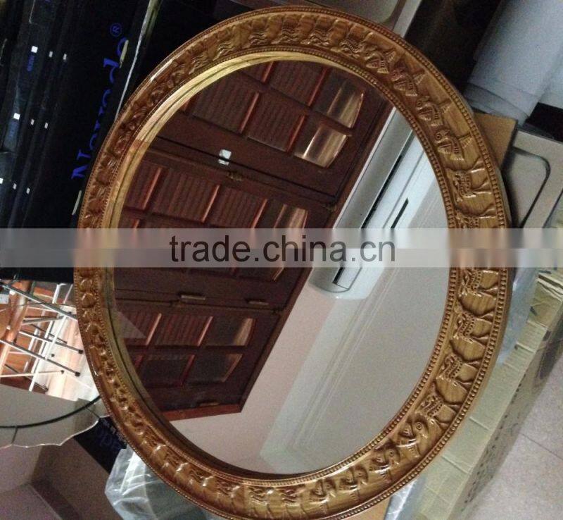 High quality best selling round mirror with 100% natural wood frame