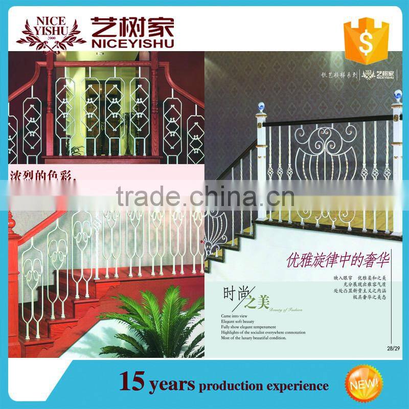 Wholesales low price wrought iron stair railing, garden stair railing, baluster design