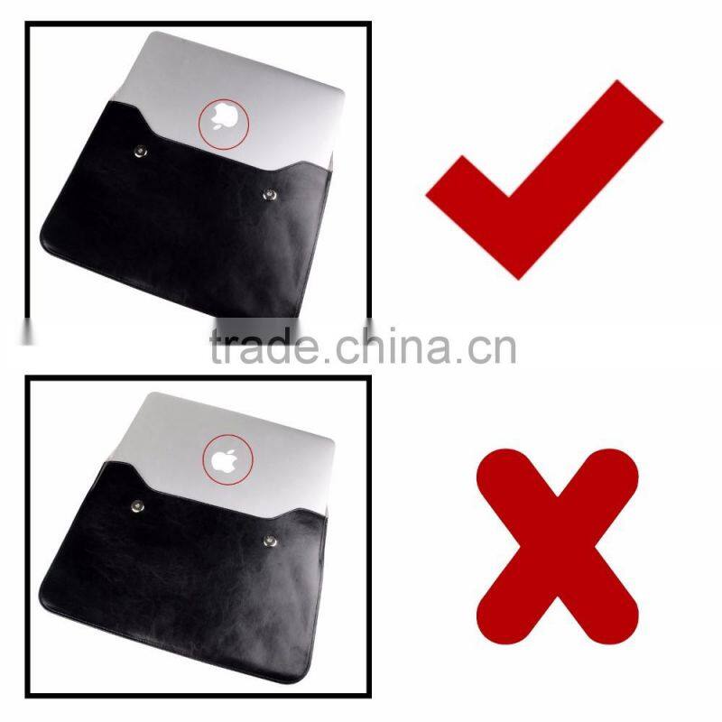 2016 Luxury classical mini/ultra-thin envelope Crazy horse PU cover sleeve for Apple MacBook Air 11 13 15