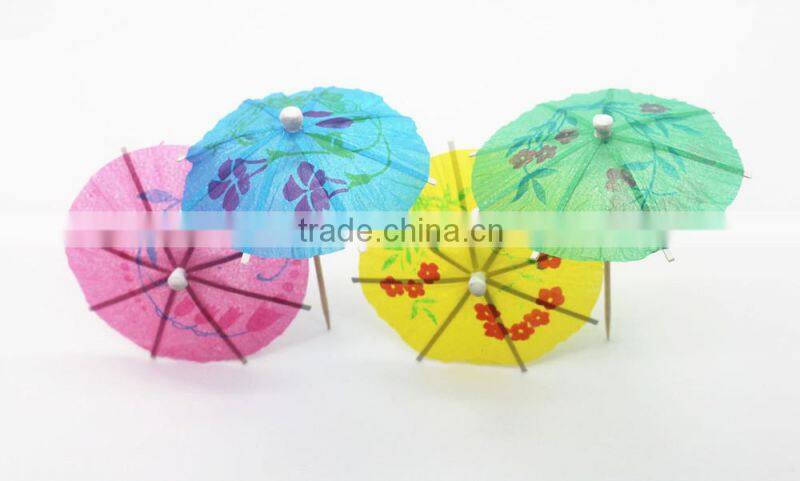 Wholesale Latest boutique small umbrella sign, Technological fruits toothpicks, Cake decoration, Oiled paper umbrella