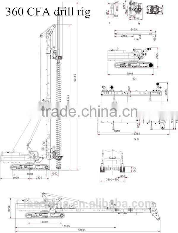 pile drilling rig! FAE250 type drilling rig