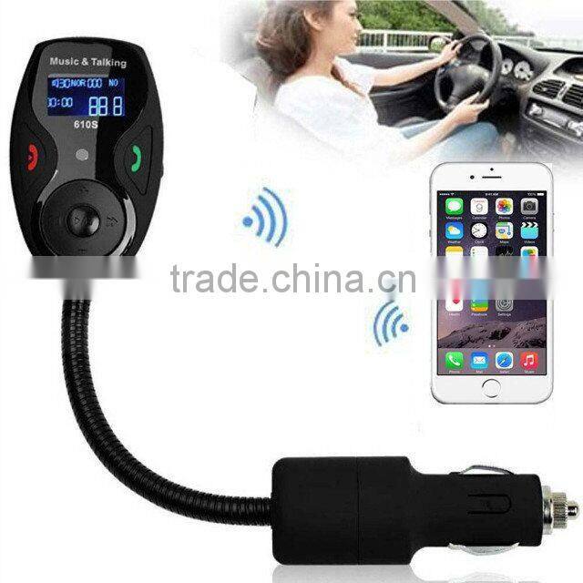 Hot sales! New Universal High Quality Wireless Bluetooth Handsfree Car Kit Fm Transmitter Modulator Car Mp3 Player with Mic