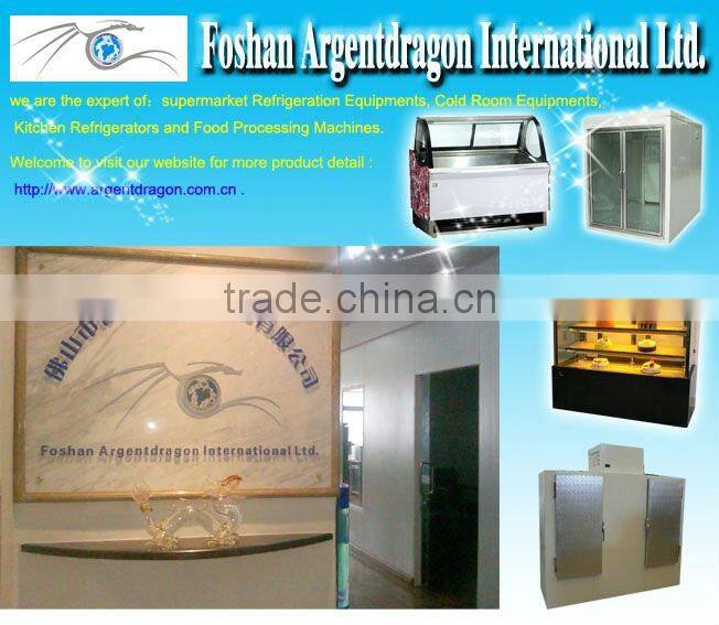 Double layers right-angle cake cabinet