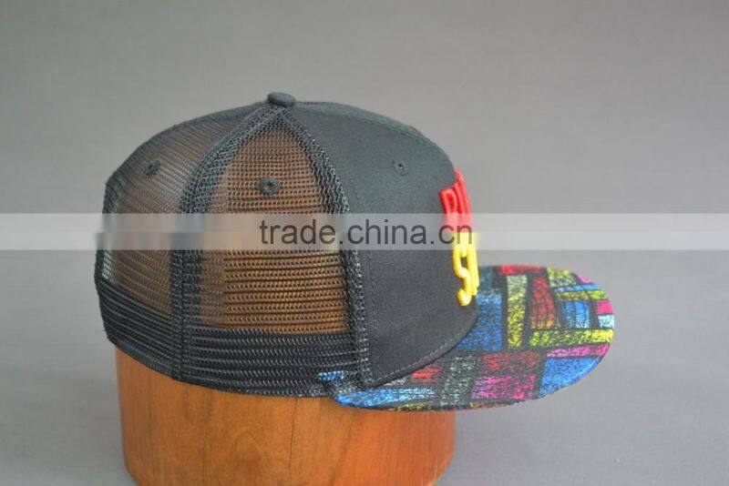 BSCI Aduit Custom 6-panel snapback cap with embroidery