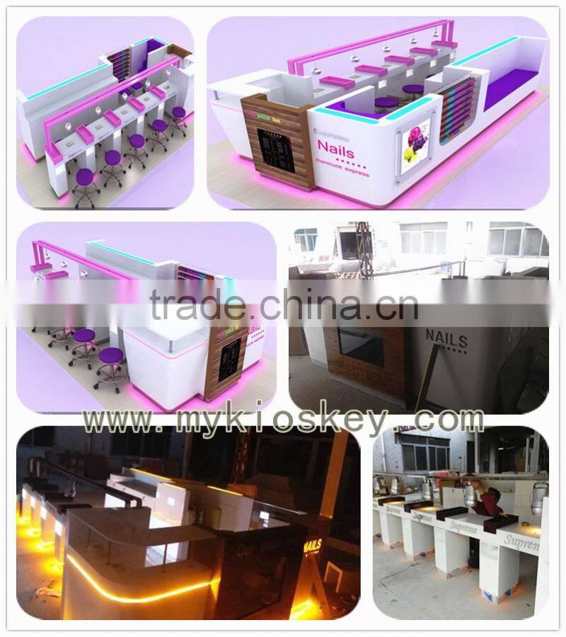 nail bar kiosk for manicure table in mall