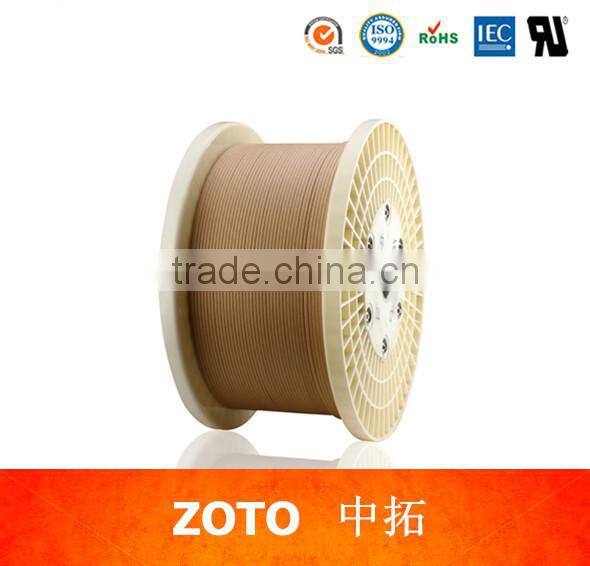 Flat section Kraft film wrapped conductor magnet coil aluminum copper