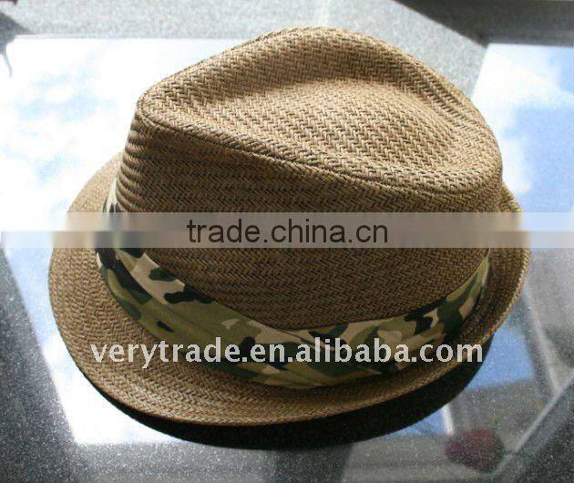 blue and white fedora ,white fedora blue band