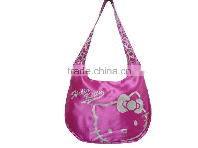 Fashion kids tote bag satin tote bag for girls