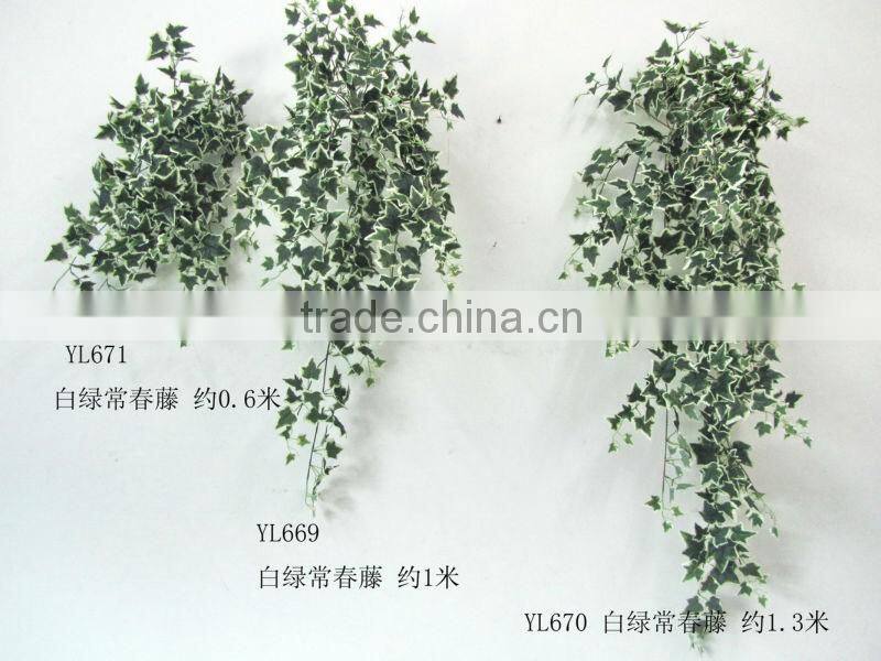 Artificial Silk Ivy white&green YL669