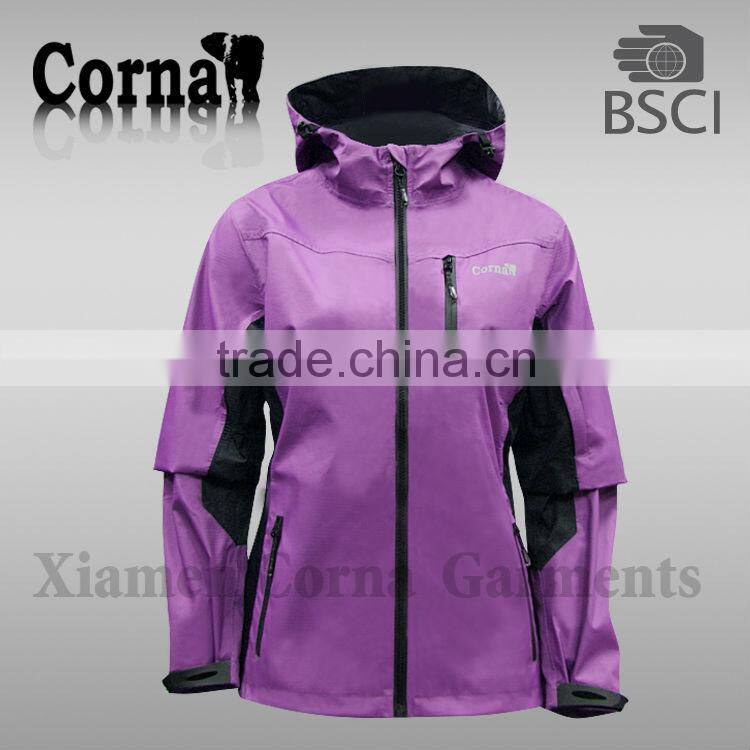 women full-taped purple wind jacket